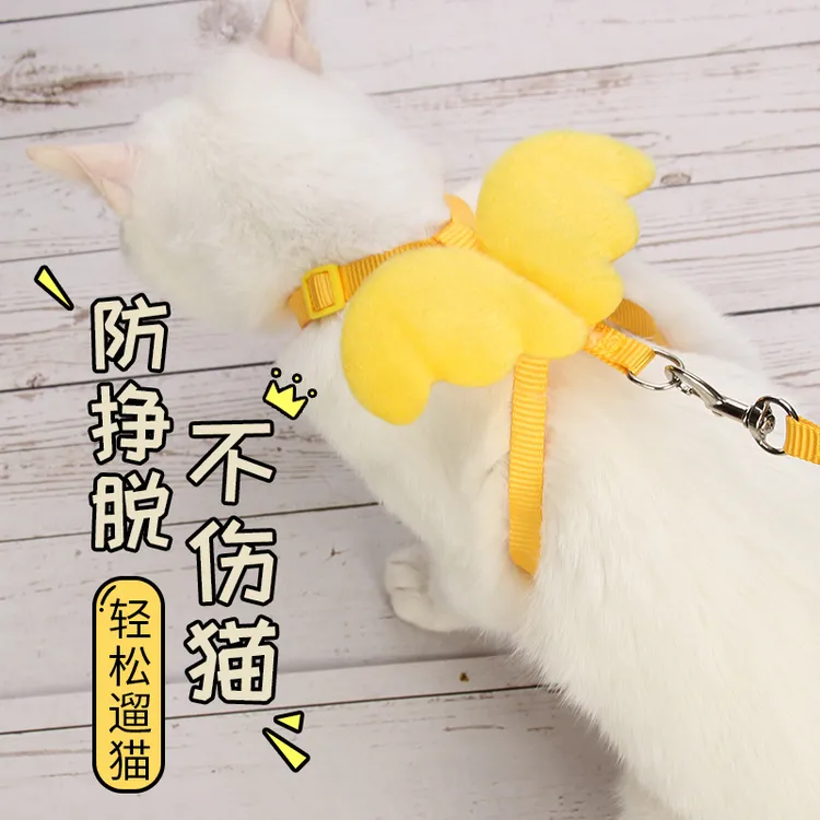 猫咪牵引绳小猫防挣脱幼猫遛猫绳子栓猫链子猫绳子牵引带遛猫用品