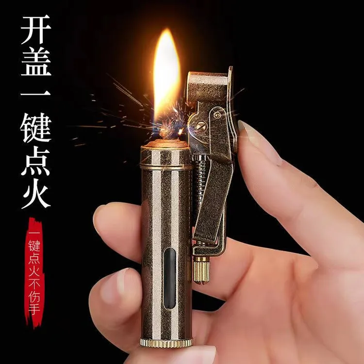 豫邦点火耐用可视打火机可视个性十足老式复古透明创意怀旧便携
