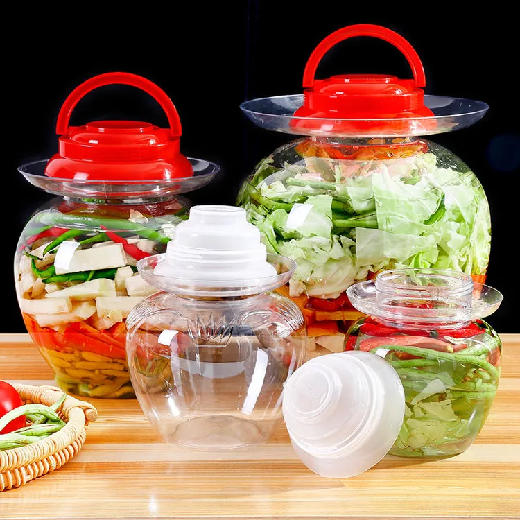 泡菜带盖大号腌制酸菜塑料储物密封咸菜罐密封储物罐塑料罐菜坛子