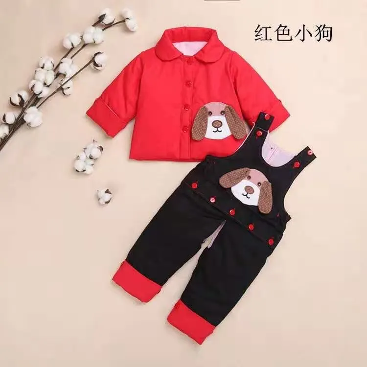 7.活里活面手工棉花冬季卡通动漫套装外套婴儿冬款男女宝棉花棉衣