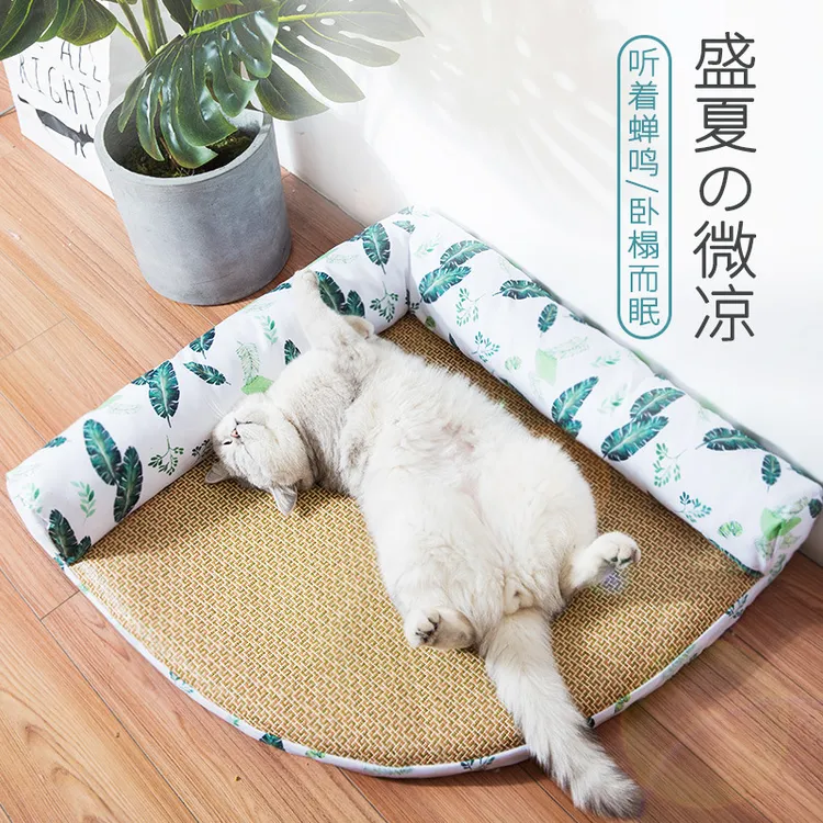 原创设计夏季透气墙角猫窝宠物狗沙发用品窝垫 夏季凉席宠物狗窝