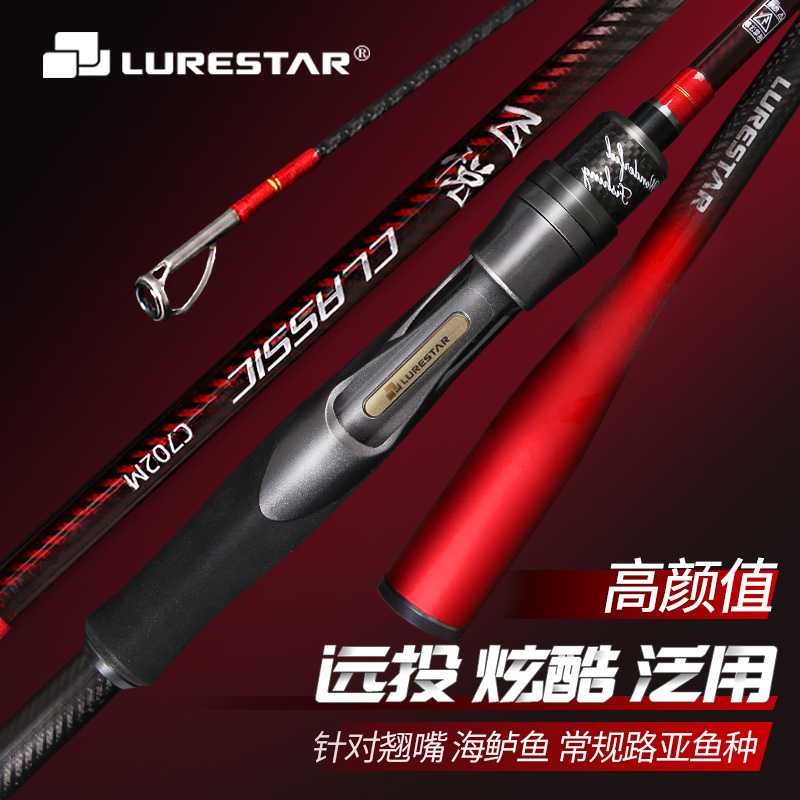 品钓飞悦路亚竿远投竿翘嘴竿鲈鱼竿M/ML/MH泛用直柄枪柄2.1/2.4米