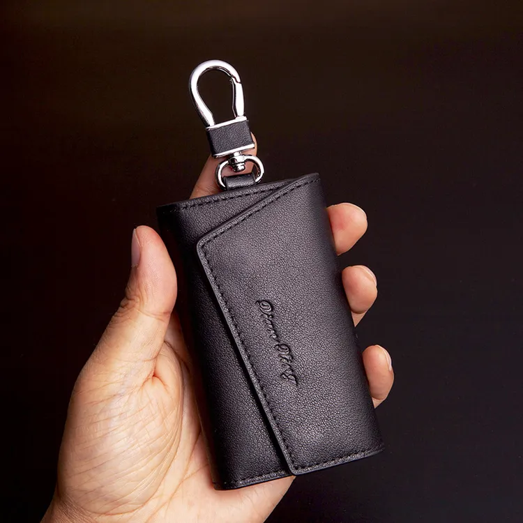 高档真皮钥匙包男软皮多功能大容量锁匙包腰挂搭扣锁匙包零钱包