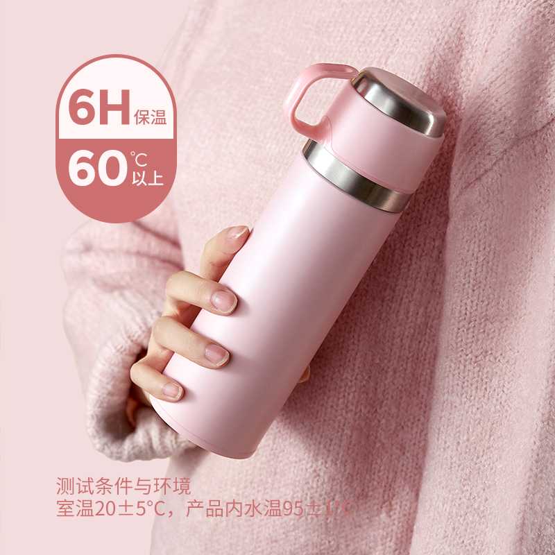 英国vanow 保温杯女学生杯盖可喝水杯清新便携简约带盖带杯子茶杯