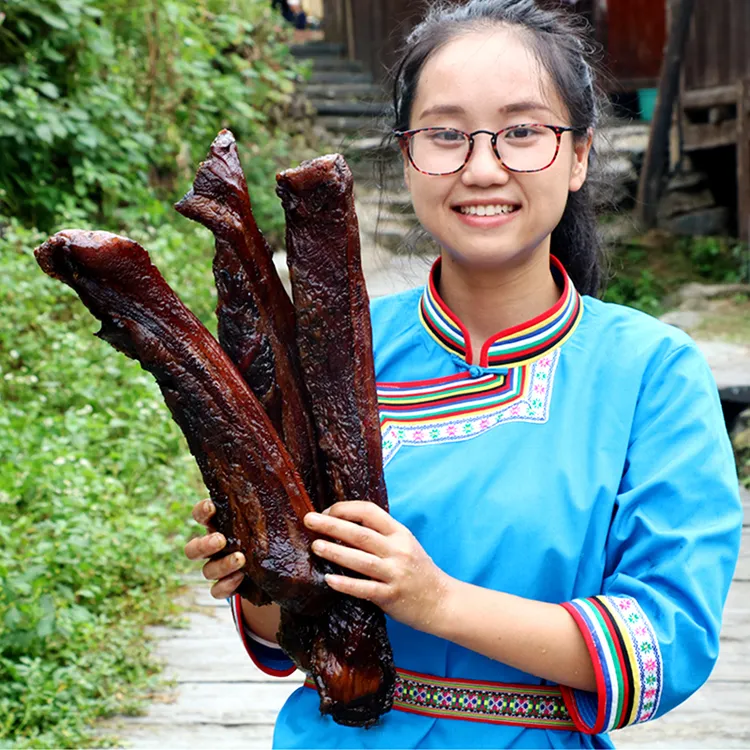 湘西腊肉 农家柴火烟熏五花后腿肉 500g