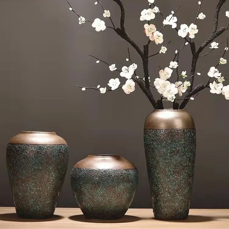 景德镇陶瓷新中式手绘花瓶正品客厅家居软装礼品现代陶瓷水培花瓶