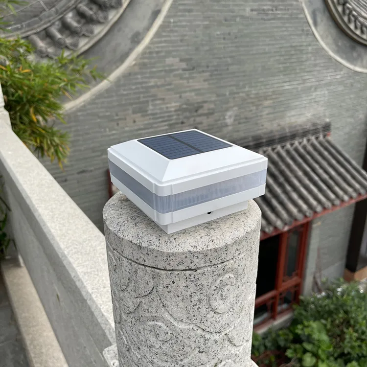 馨芒太阳能户外庭院简约柱头灯别墅围墙栏杆灯院子大门防水柱子灯
