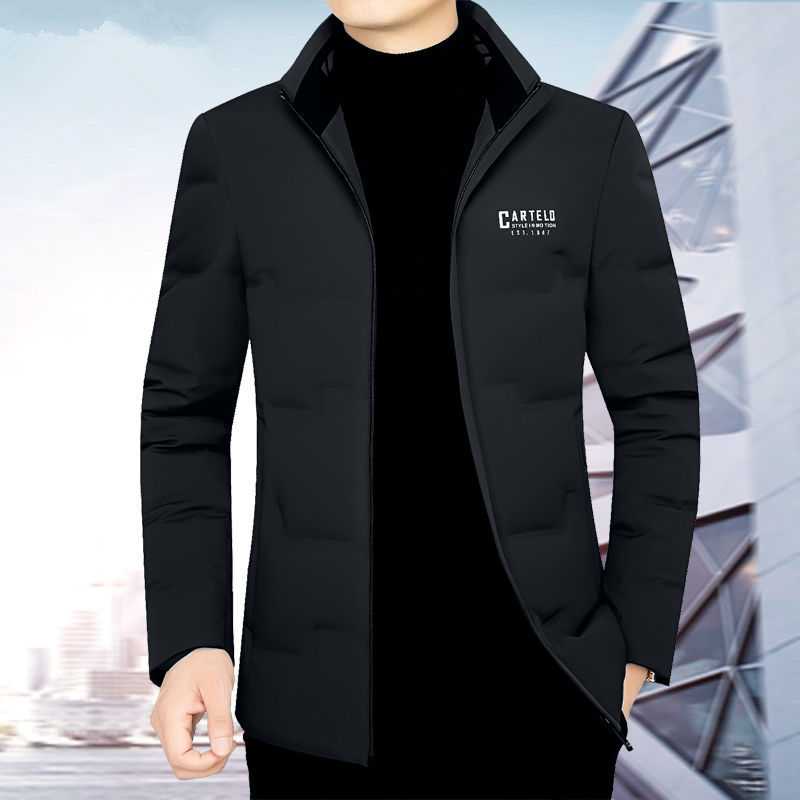 正品新款男士羽绒服短款立领时尚休闲保暖防寒冬装外套冬季白鸭绒