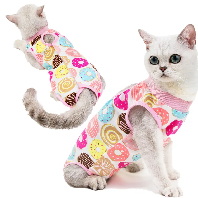 猫咪防掉毛衣服绝育服春秋四季母猫断奶防添包肚子夏背心英短蓝猫