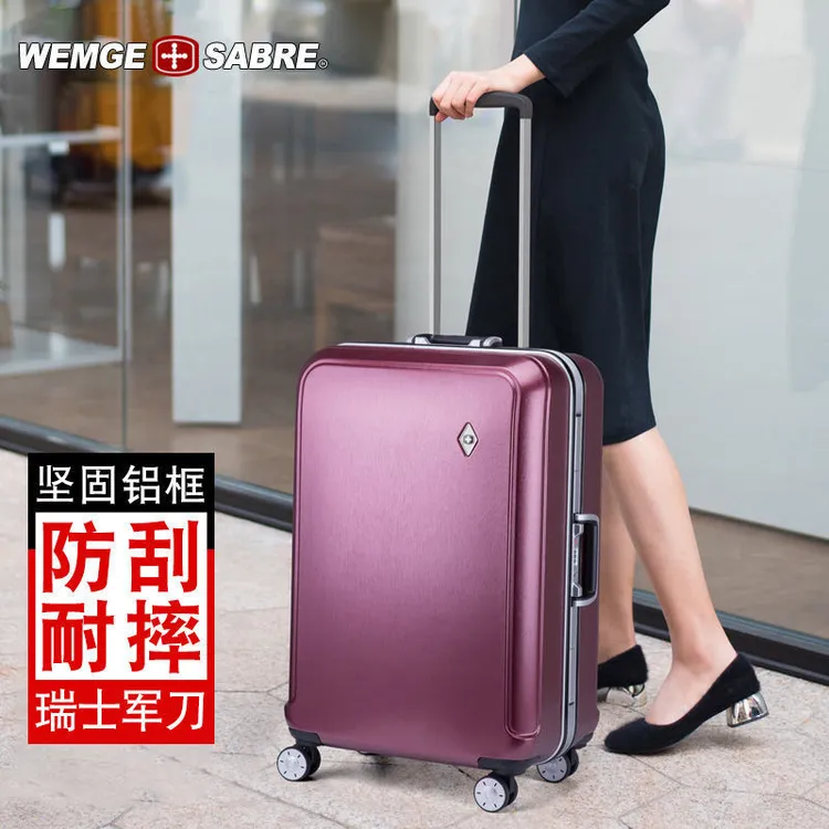 新款轻便拉杆箱PC万向轮旅行箱行李箱大容量男女登机箱轻便密码箱