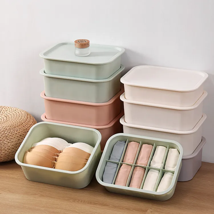 百纳奇内衣内裤收纳盒文胸袜子塑料整理盒宿舍桌面三合一收整理箱