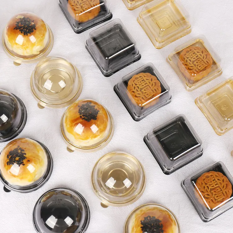 中秋冰皮月饼包装底托流心蛋黄酥包装袋食品级吸塑盒加厚包装盒子