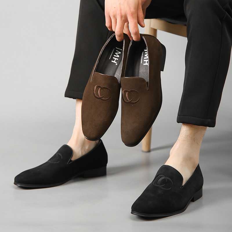 一脚蹬懒人磨砂皮乐福鞋男808811