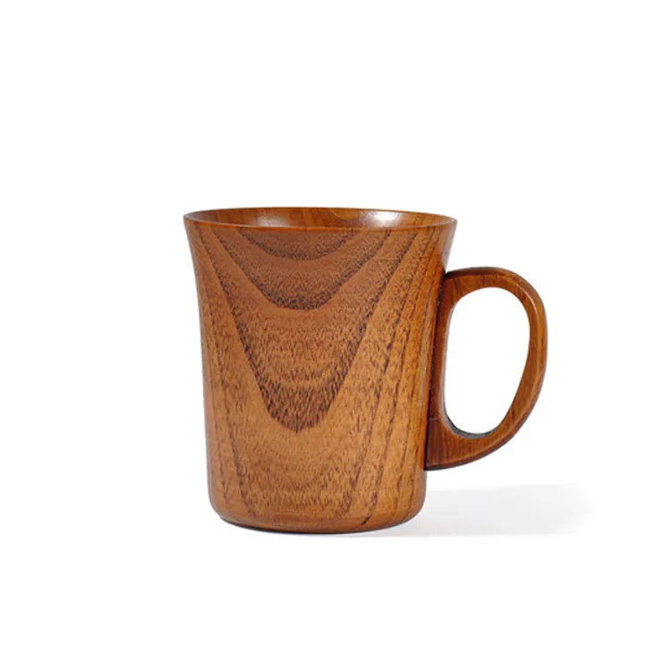 随手杯木制茶水杯手柄杯果汁奶茶杯子燕麦杯喝水杯手工韩式啤酒杯