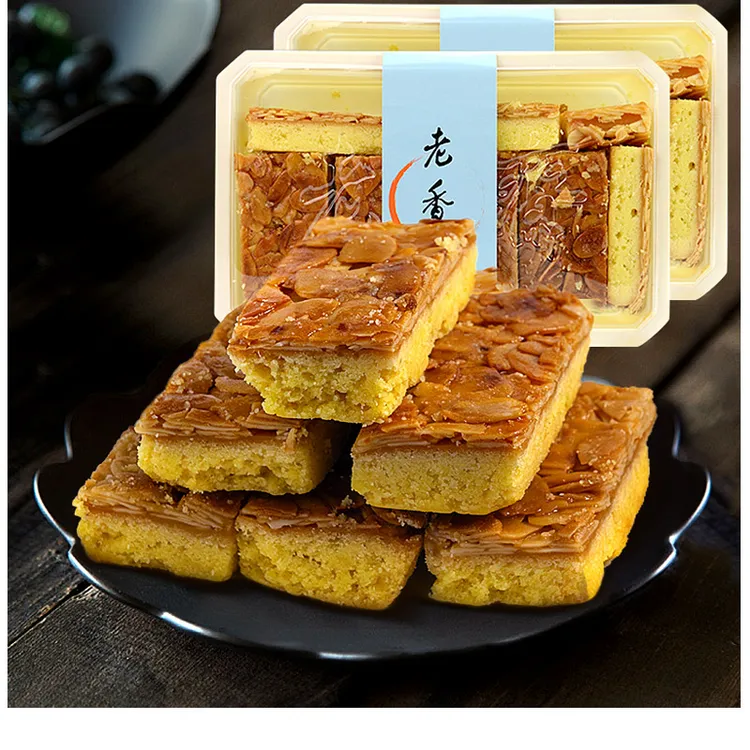 老香斋上海非遗糕点 杏仁排500g 核桃排500g 腰果排500g 休闲美食