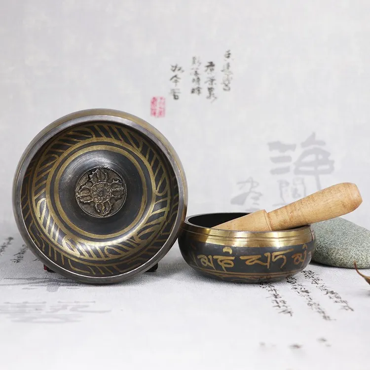 铜磬摆件铜钵 铜罄佛音钵用品钵音碗冥想音疗静心钵厚磬大小号