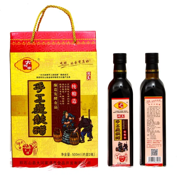 大河家手工麦麸醋纯粮食麦麸醋传统古法酿造1L装/1.5L/礼盒装