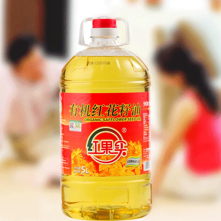 红果实有机红花籽油5升物理压榨一级食用油