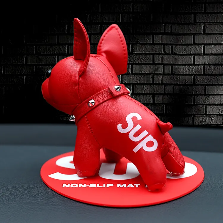 潮牌法斗汽车用品仪表台摆件创意狗狗个性时尚可爱车摆饰品