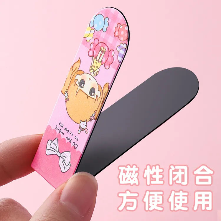 高颜值磁性书签学生双面磁吸书签带磁性可吸附冰箱黑板闭合磁贴