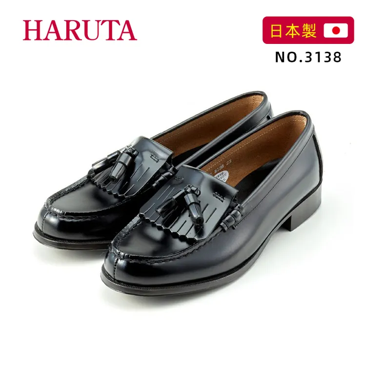 Haruta3138日系春秋新款流苏牛皮皮鞋女鞋子JK制服鞋乐福鞋女
