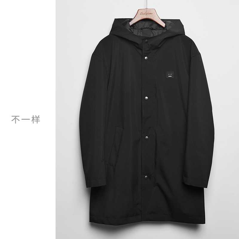 J1009不一样庄威男士连帽防水风衣商务休闲外套中长款男装防风