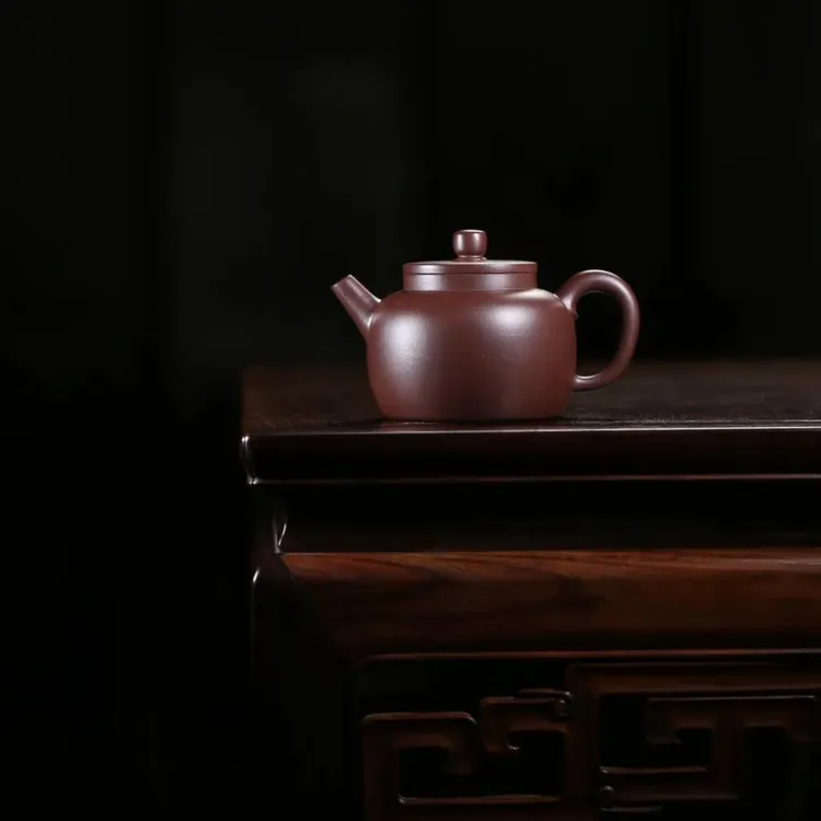 紫砂臻品 《高桑扁》 储俊伟  #桑扁壶 紫泥 320cc 