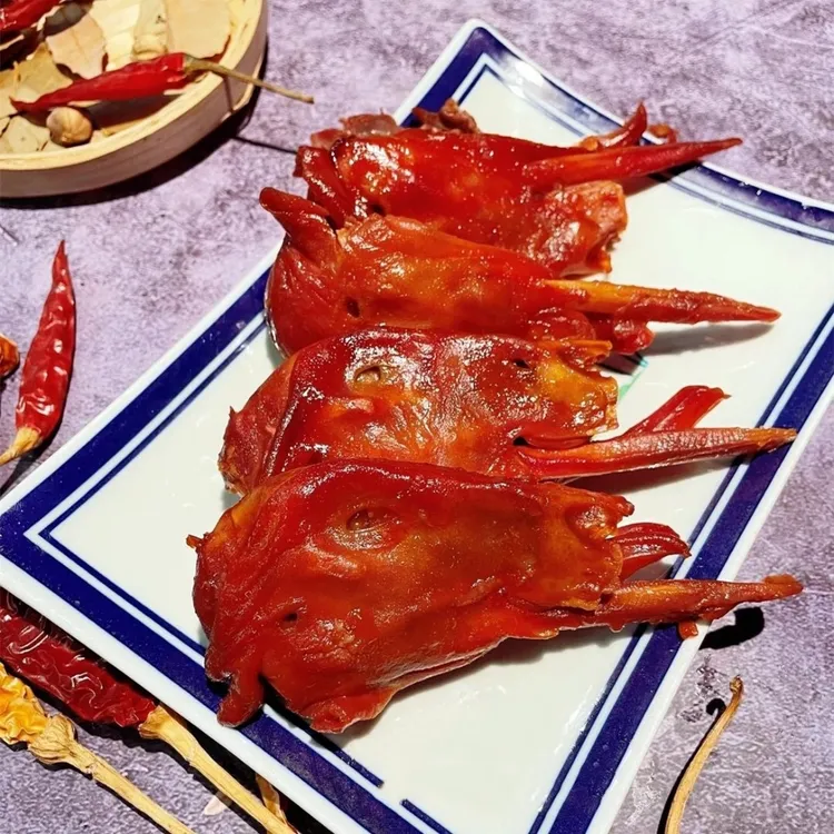 麻辣鲜卤鸭头 温州鸭下巴鸭头排挡卤味鸭头超绝200g