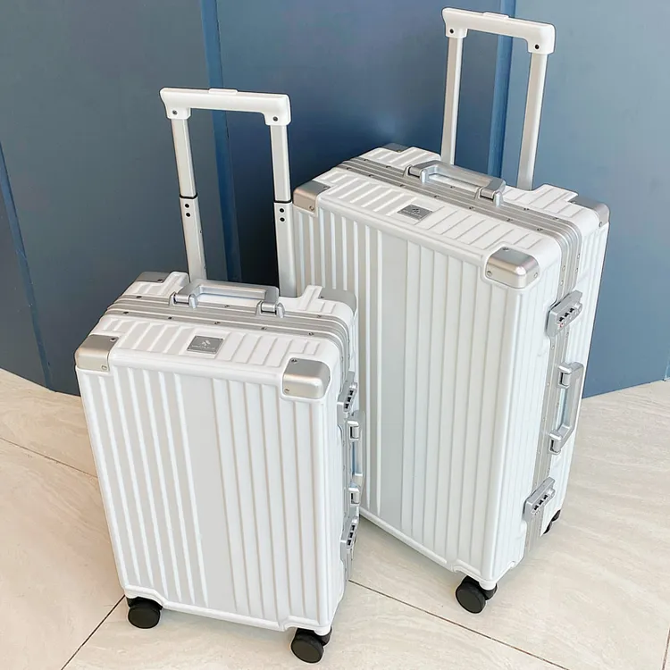 金登仕高颜值铝框行李箱女拉杆箱男24旅行箱皮箱20寸登机密码箱子