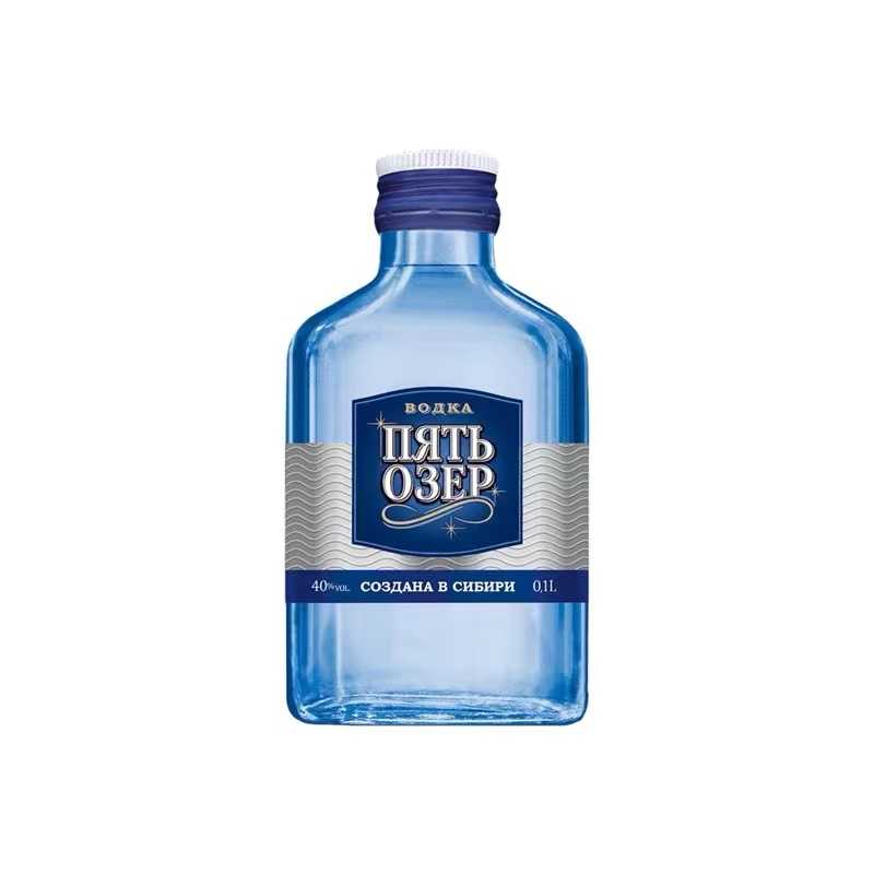 俄罗斯原装进口五湖伏特加洋酒100ml/瓶（小瓶）