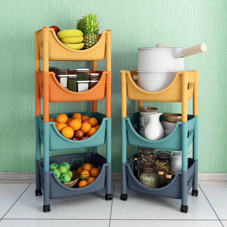 厨房蔬菜置物架多层玩具收纳架落地置物架整理架子储物架