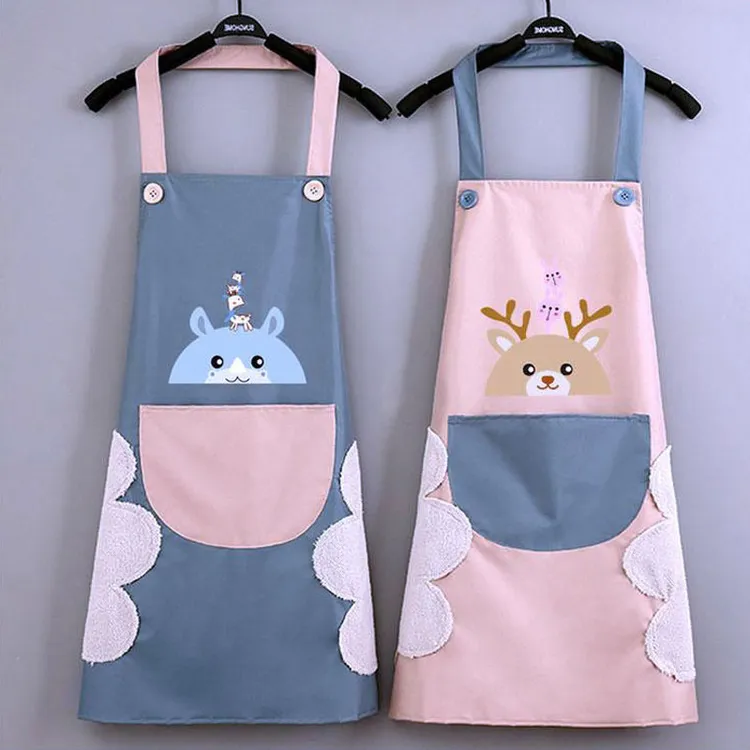 【主播推荐】可擦手厨房家用围裙防水防油女洋气家务网红围裙