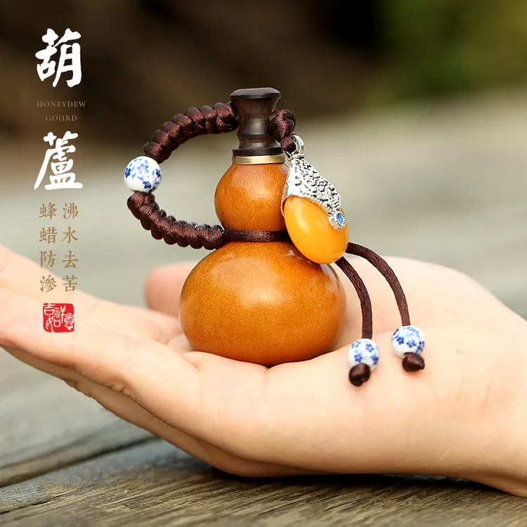 康聚如天然包浆葫芦手把件手捻优质挂件开口随身葫芦手把件