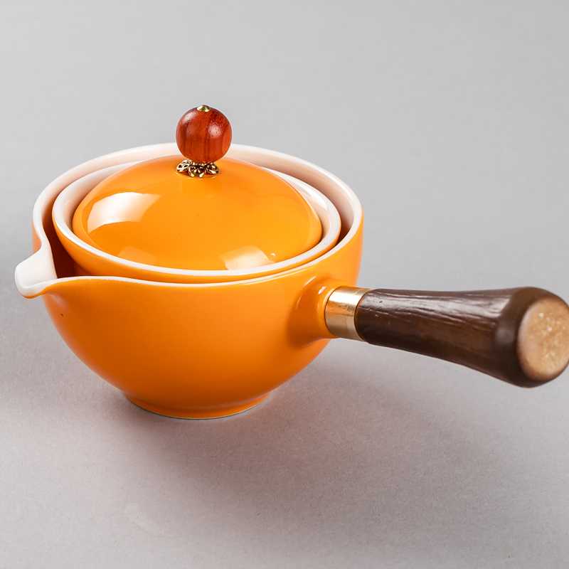 逍遥泡茶壶陶瓷功夫单人用家用泡茶冲茶器茶具整套泡茶壶茶水分离