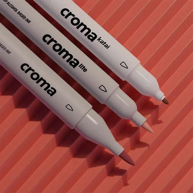 croma/歌马马克笔软头单支学生动漫专用动漫设计双头肤色马克笔