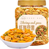 新边界烧烤味虾条豆果400g青豆虾条坚果休闲零食干果食品香脆豆子