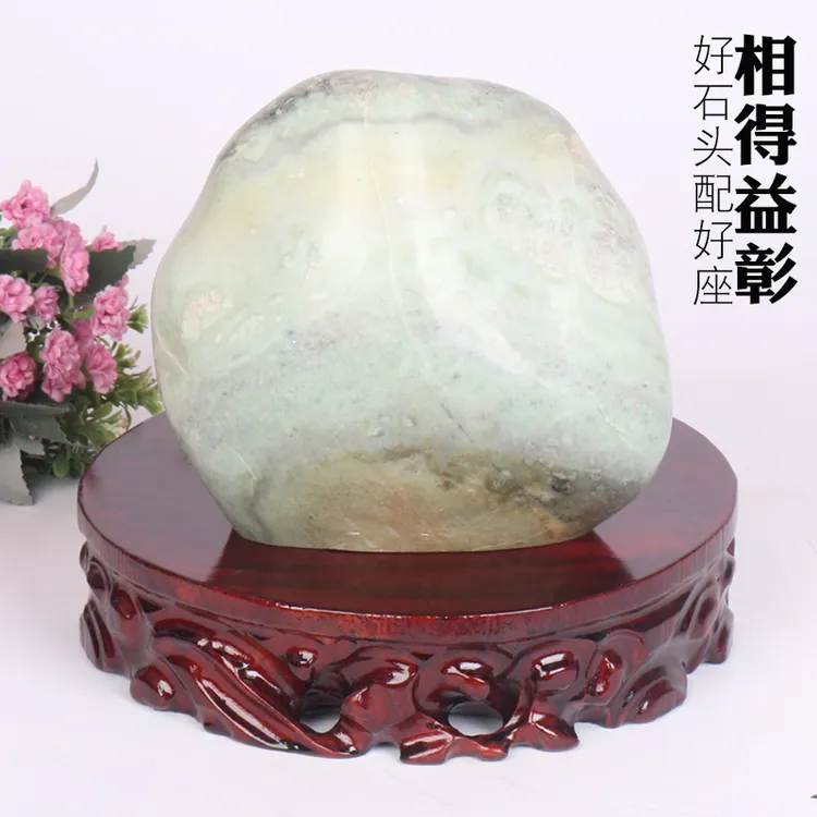 a003a-2直径30高6.5厘米圆形实木奇石底座玉石头木座子根雕摆件座