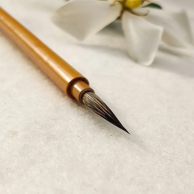 瘦金体毛笔纯紫毫毛笔勾线宋徽宗一号笔周三颂