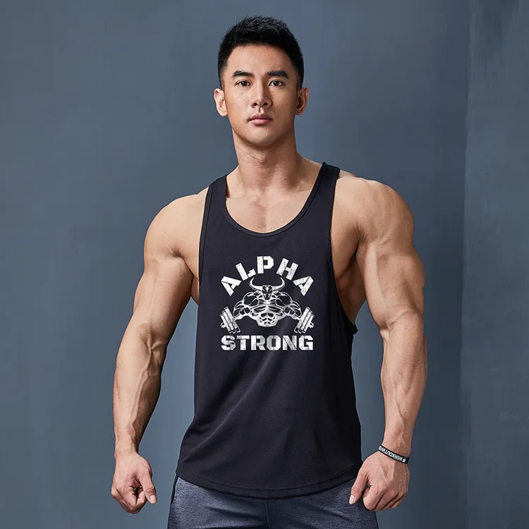 WORKOUT WOLF/撸铁狼工字运动背心男显肌肉训练高弹健身速干衣