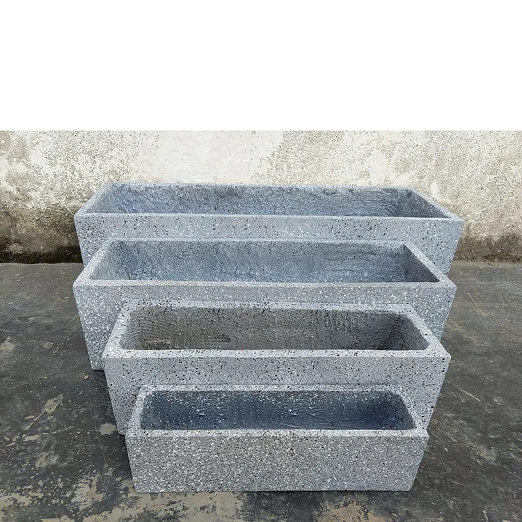 康源桦鑫北欧水泥长方形大中小号现代简约落地盆室内外绿植花盆