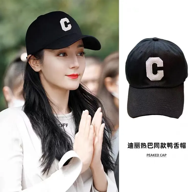 韩版休闲潮流字母大C棒球帽新款百搭显脸小鸭舌帽女