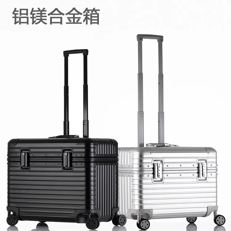 全铝合金相机拉杆箱单反行李箱机长箱摄影器材箱上翻盖登机行李箱