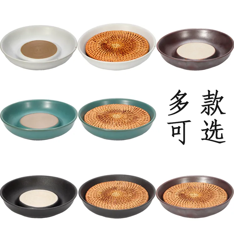 壶承干泡台紫砂养壶托复古储水日式粗陶汝窑壶垫底座茶具配件陶瓷
