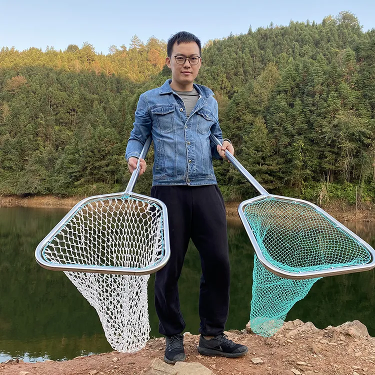  不锈钢抄网加厚一体捞鱼网超结实打鱼鱼捞渔具网兜超大号大物网