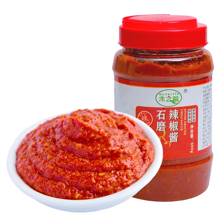 安徽特产超辣石磨辣椒酱600g瓶装农家手工辣椒糊香辣拌饭朝天椒酱