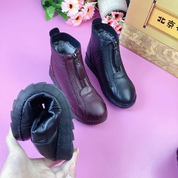 【妈妈款】2023年经典款软底软面布鞋008保暖平底加厚秋冬季妈妈鞋