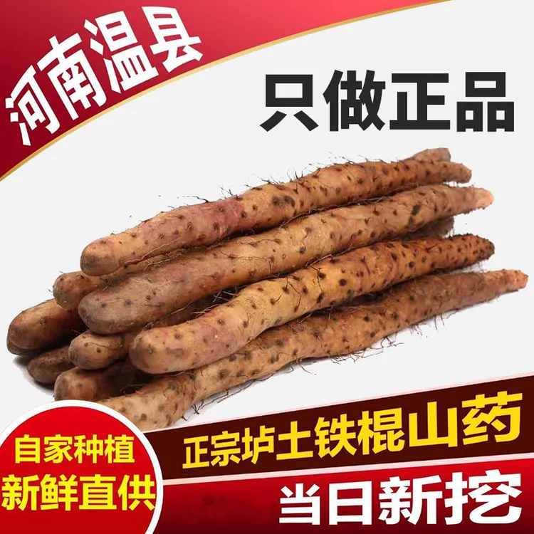 粉糯山药河南温县垆土铁棍山药新鲜山药正宗铁棍怀山药山药3斤5斤