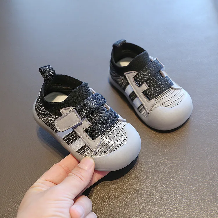 xiaoliubao/小溜宝春秋季软底学步鞋6个月-2岁半飞织面透气宝宝鞋