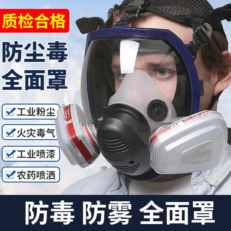 防毒面具全面罩喷漆专用面罩防尘防毒军工化工全脸防甲醛电焊打药