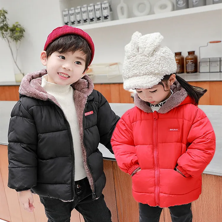 加绒加厚宝宝棉服 秋冬季新款儿童棉服外套男童宝宝中小童女童装
